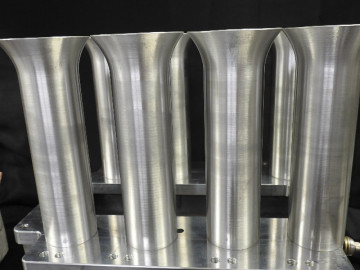 TW-225  RAM TUBE FULL BELL   Aluminum One Piece  9.5" Tall  w 2-1/4" OD AT BOTTOM .062" wall  USA